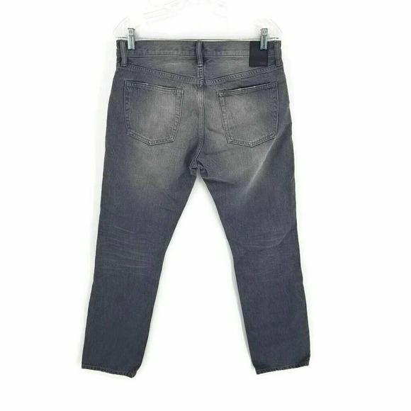 Gap 1969 Mens Classic Straight Jeans Gray Whiskered Mid Rise Denim 31 X 30 - Picture 3 of 11
